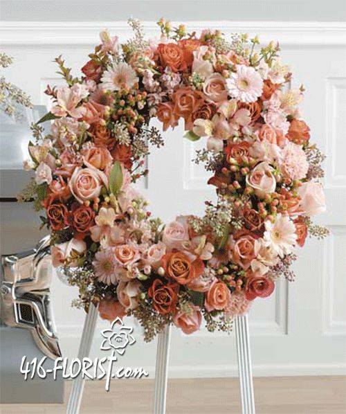 Browse through a striking Floral Funeral Standing Wreath Arrangements